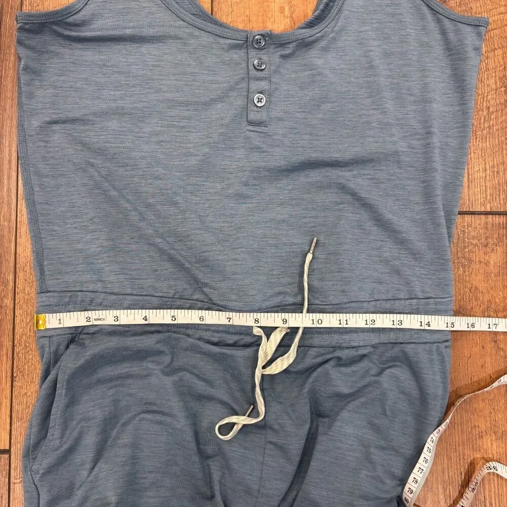 Women's Vuori Falls Jumpsuit in Light Azure Heather Blue Size M Soft $118 EUC